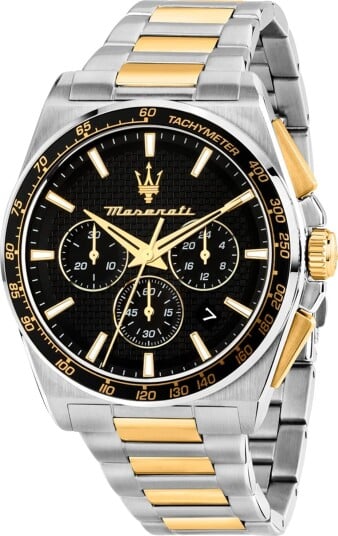 Maserati Herreklokke R8873652003 Velocita Sort/Gulltonet stål Ø43 mm Maserati Herreklokke R8873652003 Velocita Sort/Gulltonet stål Ø43 mm