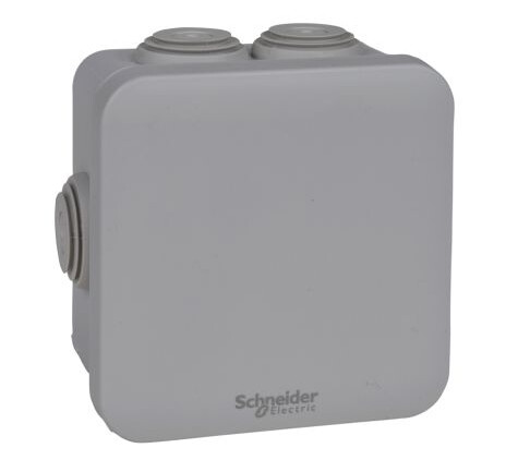 Schneider Electric ENN05004 Koblingsboks grå, utvendig 80 x 80 x 45 mm