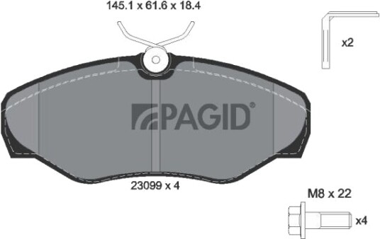 PAGID T1424N Bremseklosser