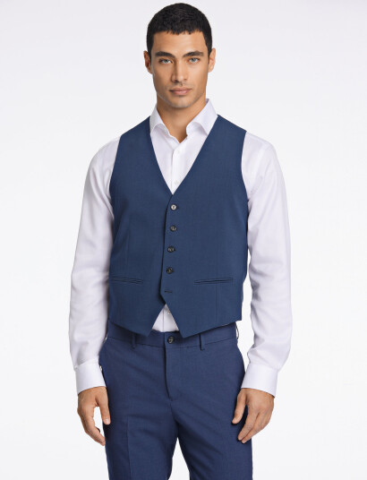 Lindbergh Mens Waistcoat For Suit - Blue - 52 Lindbergh Mens Waistcoat For Suit - Blue - 52