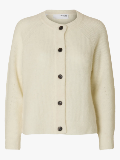 Selected Femme Lulu Long Sleeve Knit Short Cardigan Hvit XXL