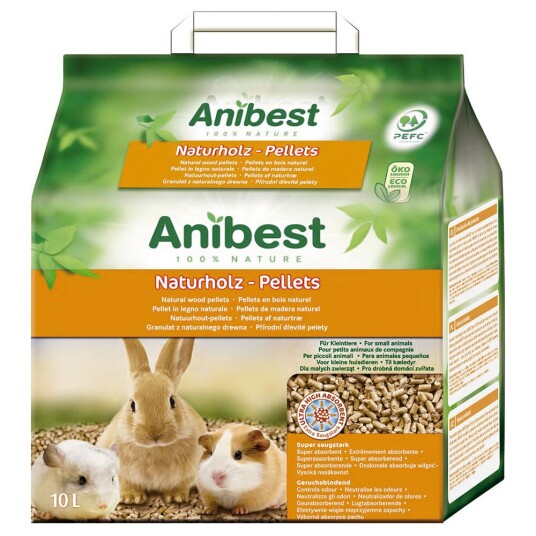 Anibest Pellets Av Naturlig Treverk 10 L (5.5 kg)