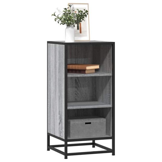 Skjenk grå sonoma 35,5x35x76 cm konstruert tre og metall 8721102840111