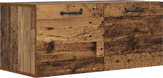 vidaXL Veggskap Veggmontert Gammelt tre 80 x 36,5 x 35 cm