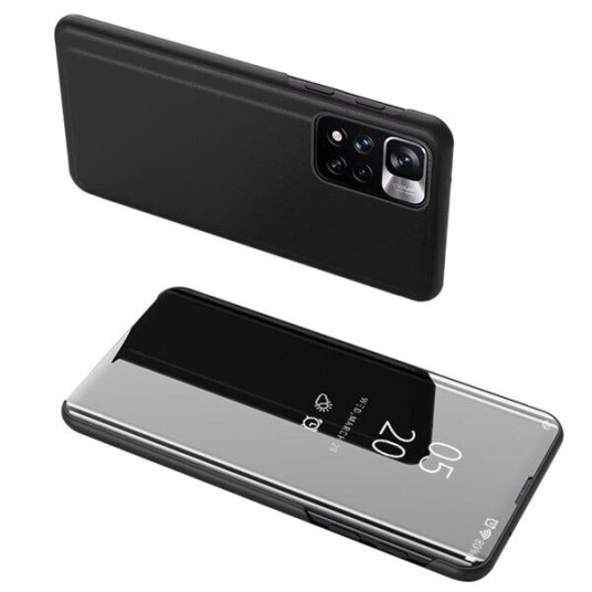 Hurtel Clear View-Deksel Huawei Nova 8I Svart Flip-Deksel