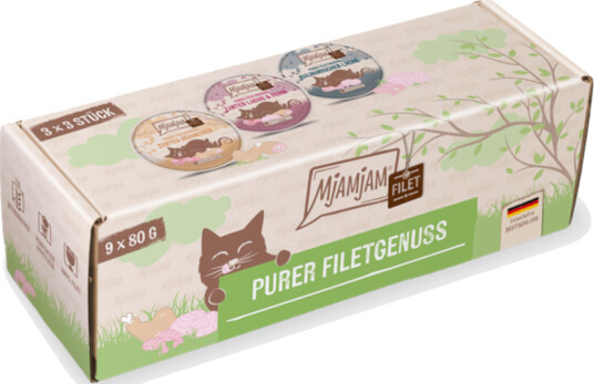 Mjamjam Våtfôr Ren Filetglede Blandet Pakke 3 Varianter 9 X 80 G
