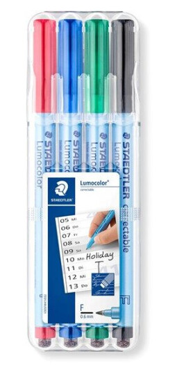 Staedtler OHP pen Lumocolor correct F 4pcs Staedtler OHP pen Lumocolor correct F 4pcs