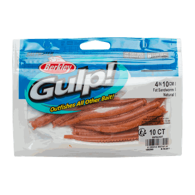 Berkley Gulp Sw Fat Hollow Sandworm 4" Natural