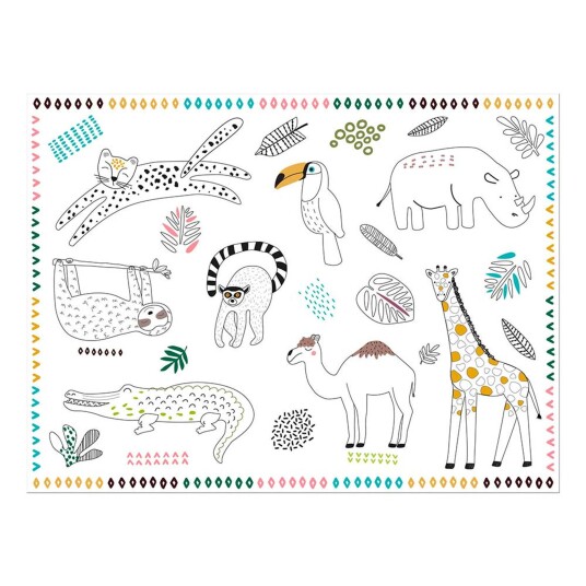 Folat BV Bordbrikker Lerret Zoo Party - 6-pakning Folat BV Bordbrikker Lerret Zoo Party - 6-pakning