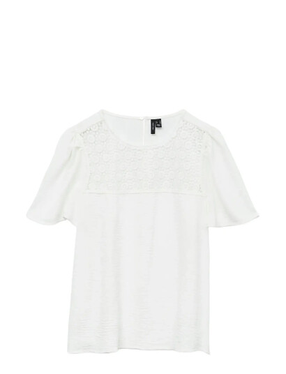 Vero Moda Maternity Vmmalva Crochet Ss Top Wvn Ga White XL Vero Moda Maternity Vmmalva Crochet Ss Top Wvn Ga White XL