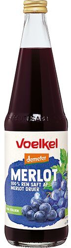 Voelkel Merlot, Ren Rød Druesaft Demeter Ø - 700 ml - 0 Kg