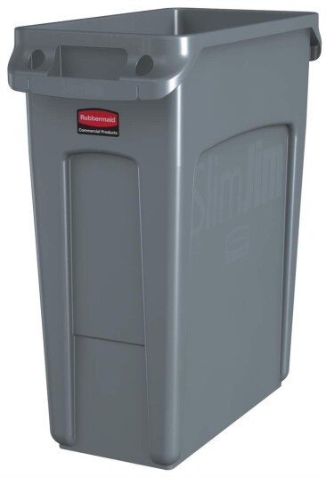 Rubbermaid Slim Jim Avfallsbeholder 87 l grå Lager & miljø Rubbermaid Slim Jim Avfallsbeholder 87 l grå Lager & miljø