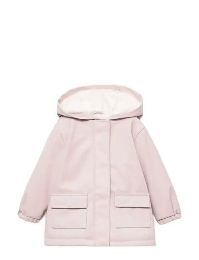 Mango Rubberised Coat With Fur-Effect Lining - Pink - 3-4 Mango Rubberised Coat With Fur-Effect Lining - Pink - 3-4