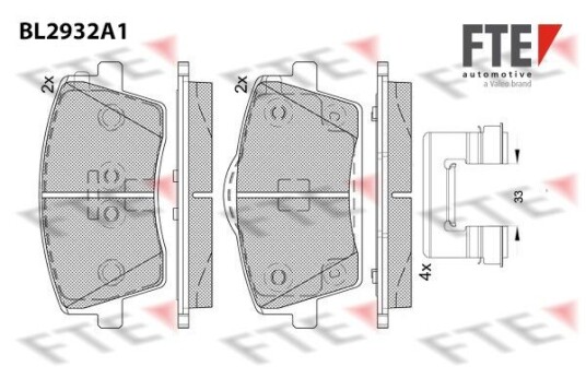 Bremseklosser FTE 9011176 Bremseklosser FTE 9011176