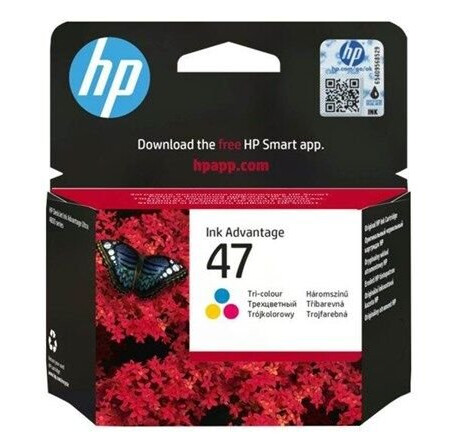 HP 47 / 6ZD61AE - Cyan Magenta Yellow Ink - Blekkpatron Colour (cyan, magenta, yellow) HP 47 / 6ZD61AE - Cyan Magenta Yellow Ink - Blekkpatron Colour (cyan, magenta, yellow)
