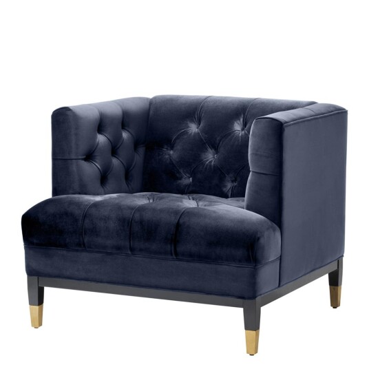 Castelle fåtölj savona midnight blue velvet
