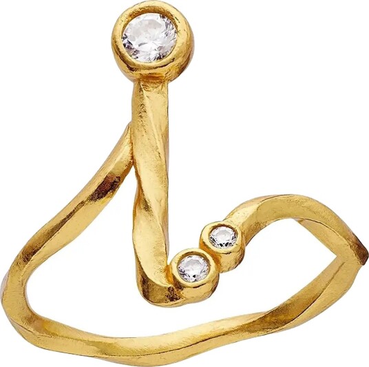 Maanesten I Alphabet Ring   Gold   53
