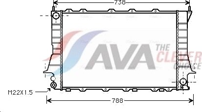 AVA COOLING SYSTEMS AIA2083 Radiator motorkjøling