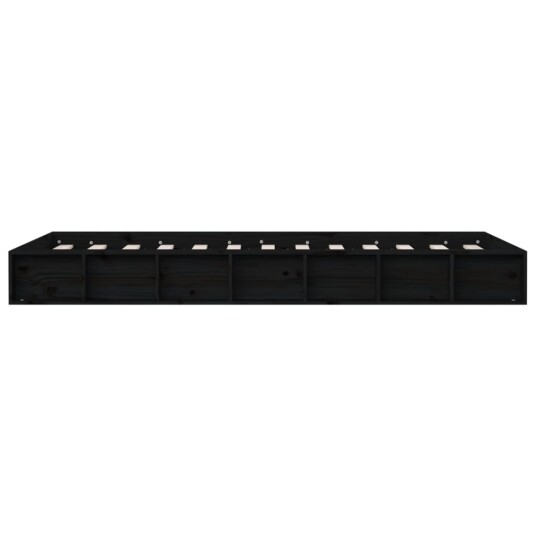 vidaXL Sengeramme svart 135x190 cm 4FT6 Double heltre