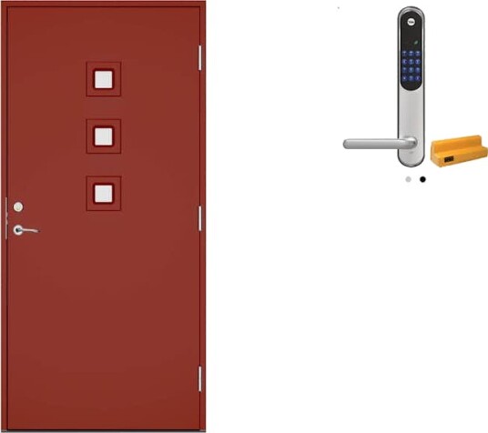Ytterdør Swedoor Clever-Line+ Koli med Yale Doorman Classic Home Ytterdør Swedoor Clever-Line+ Koli med Yale Doorman Classic Home