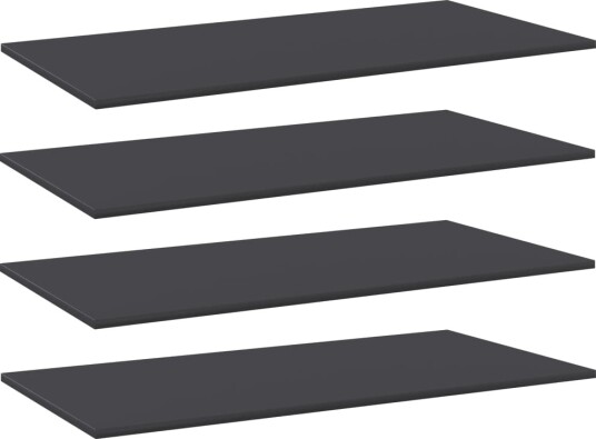 vidaXL Hylleplater 4 stk grå 100x50x1,5 cm sponplate