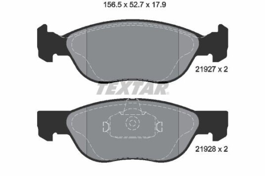 Bremseklosser TEXTAR 2192703 Bremseklosser TEXTAR 2192703