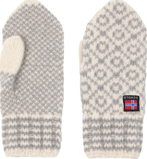 Devold Svalbard Wool Mitten Offwhite/Grey L