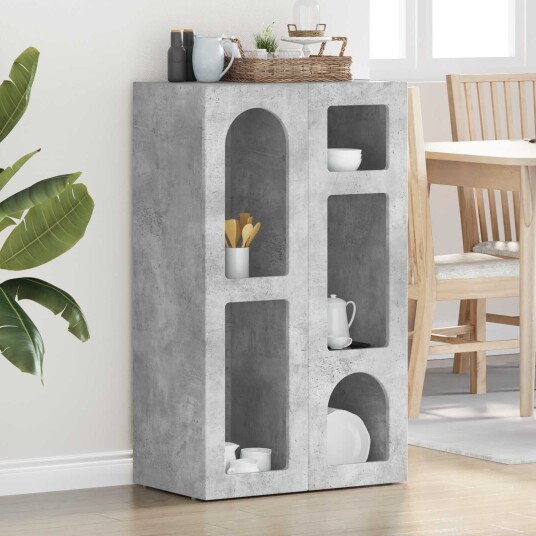  Serviesskap Betonggrå 59 x 35 x 100,5 cm Konstruert tre