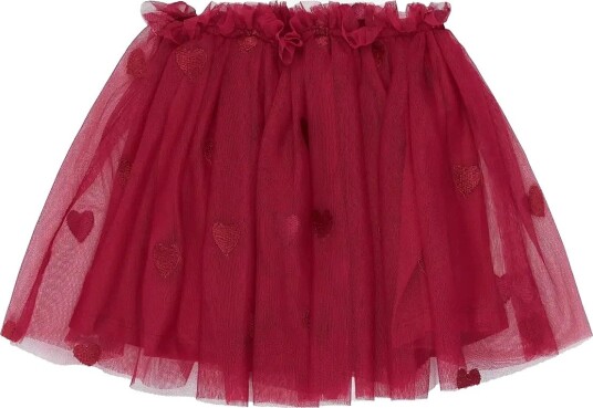 THE NEW SIBLINGS Tnstyna Mesh Skirt - RIO RED TN - 86