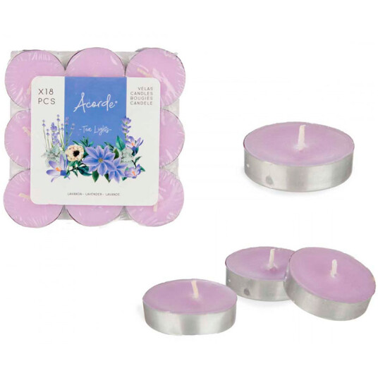 Duftlys 18 stk. Brannskål Acorde Lavendel Duftlys 18 stk. Brannskål Acorde Lavendel