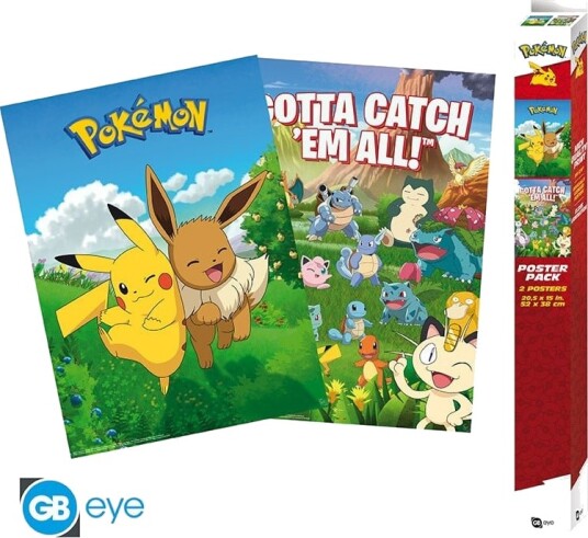 Pokemon Plakat 52 x 38 cm Environments 2-pk Pokemon Plakat 52 x 38 cm Environments 2-pk