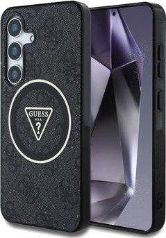 Guess 4G Glitter Triangle MagSafe-deksel til Samsung Galaxy S25+ - Svart