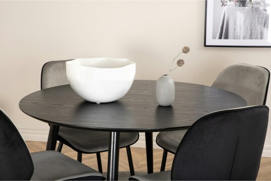 Venture Home Spisegruppe Venture Home Dipp Ø115 cm med 4 Emma Stoler GR22242