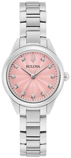 Bulova Dameklokke 96P249 Sutton Rosa/Stål Ø28 mm