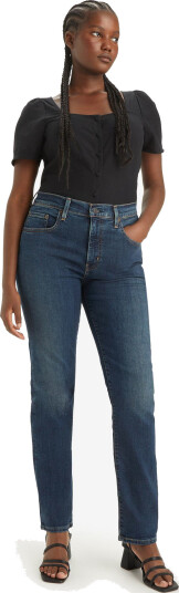 Levi"s® 724 High Rise Straight Blue Sw - Blue - 25 x 32