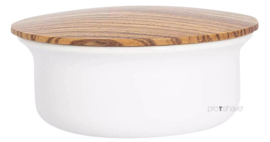 Plisson, Limoges Porcelain Shaving Bowl and Shaving SoapZebrano Lid Plisson, Limoges Porcelain Shaving Bowl and Shaving SoapZebrano Lid