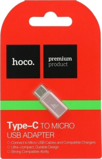 Hoco Usb-C - Microusb Usb-Adapter Rosa (6957531031253)