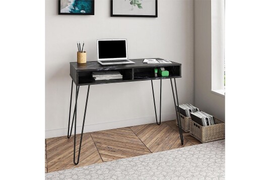 Skrivebord AtHena 103 cm Marmorlook/Svart Novogratz