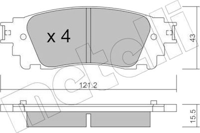 METELLI 22 1041 0 Bremseklosser
