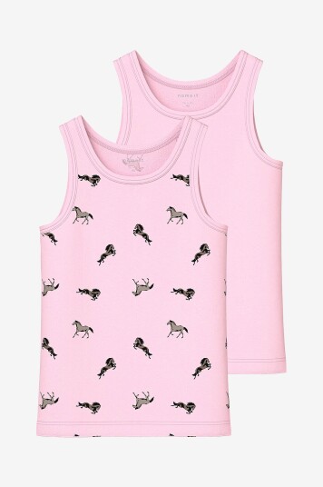 Name it - Singlet nmfTank Ballerina Horse 2-pakning - Rosa