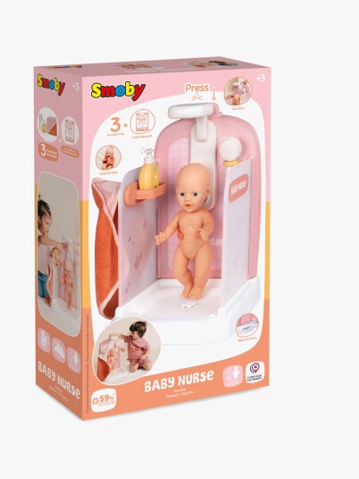 Smoby Baby Nurse (Duschdag-Set) - Pink - ONE SIZE Smoby Baby Nurse (Duschdag-Set) - Pink - ONE SIZE