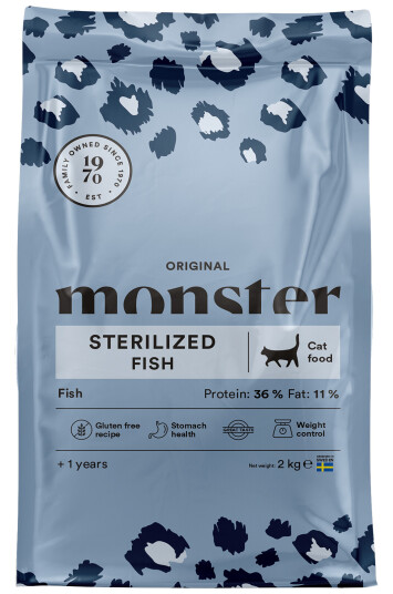 Monster Pet Food Original Sterilisert Fisk 2 kg Kattemat