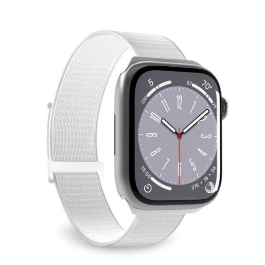 Puro Apple Watch Band 38-41 mm nylon wristband, Ice Wh. Puro Apple Watch Band 38-41 mm nylon wristband, Ice Wh.