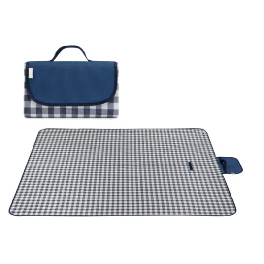 Piknikteppe Fuktresistent Matte Oxford Stoff 145*200CM Rutenett Tibetansk Blå