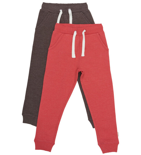 Minymo Joggebukser 2 pack Tomatpuré 5 år 110 Joggebukse Brun Rød