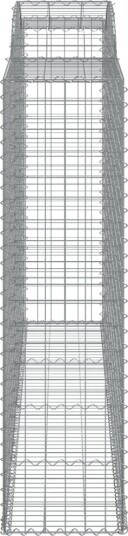 vidaXL Gabionkurver buede 8 stk 300x50x180/200 cm galvanisert jern vidaXL Gabionkurver buede 8 stk 300x50x180/200 cm galvanisert jern