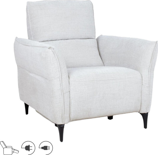 Reclinerlenestol Näsdal med elektrisk mekanisme - lys beige