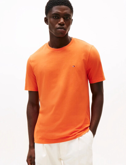 Tommy Hilfiger Ess Seasonal Reg Fit Solid Tee   Orange   XL