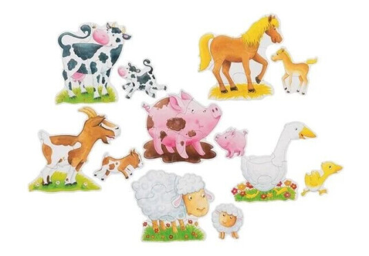 Goki Wooden Jigsaw Puzzle Farm Animals 25 pcs.