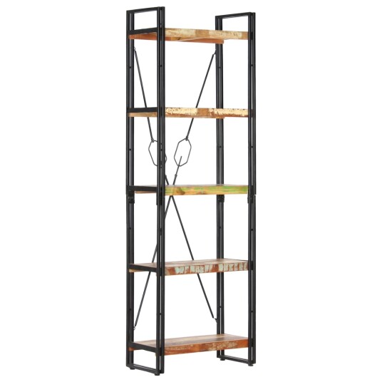 vidaXL Bokhylle 5 etasjer 60x30x180 cm gjenvunnet heltre vidaXL Bokhylle 5 etasjer 60x30x180 cm gjenvunnet heltre